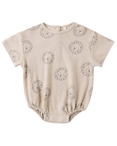 RYLEE + CRU LLC Rylee + Cru Llc Girls Girls-bubbles Relaxed Short Sleeve Bubble Romper Lion