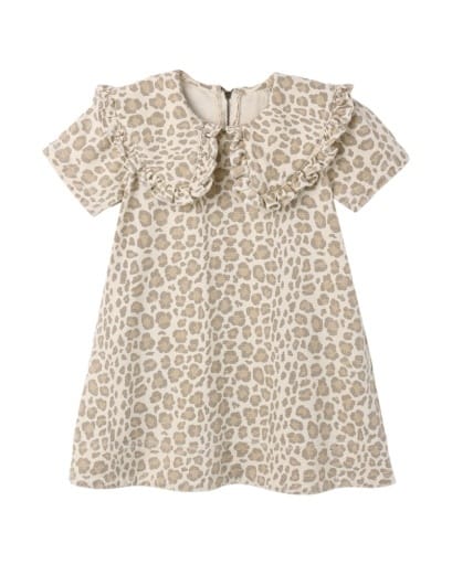 RYLEE + CRU LLC Collared Denim  Dress Leopard