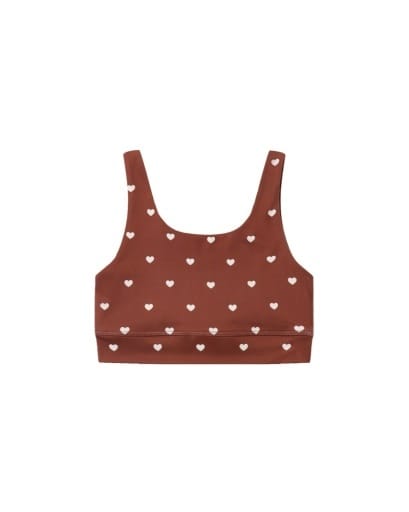RYLEE + CRU LLC Rylee + Cru Llc Girls Girls-dresses/rompers/sets Swift Sports Bra Brick Hearts