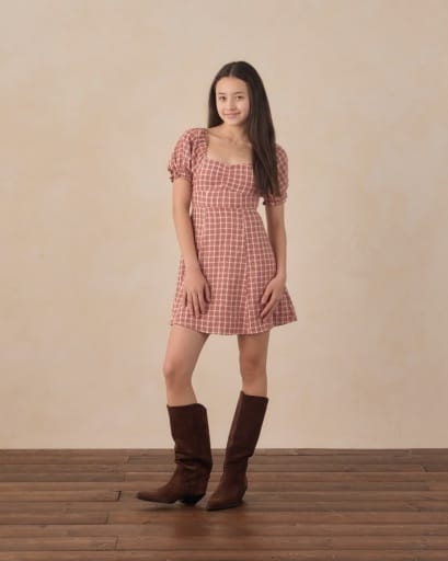 RYLEE + CRU LLC Rylee + Cru Llc Girls Girls-dresses/rompers/sets Teen Zoe Dress Vintage Plaid