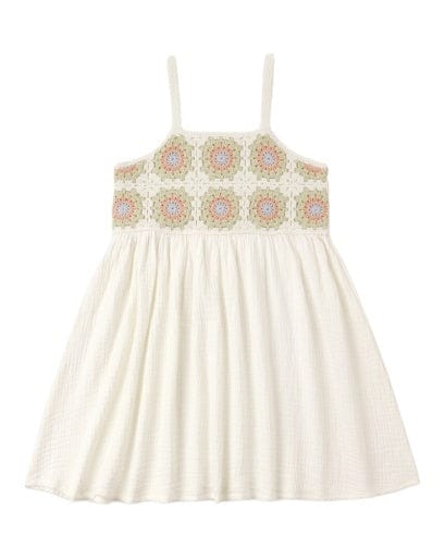 RYLEE + CRU LLC Rylee + Cru Llc Girls Girls-dresses Crochet Sundress Citron Daisy Check