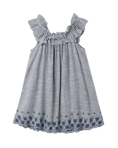 RYLEE + CRU LLC Rylee + Cru Llc Girls Girls-dresses Lennon Dress Marine Gingham