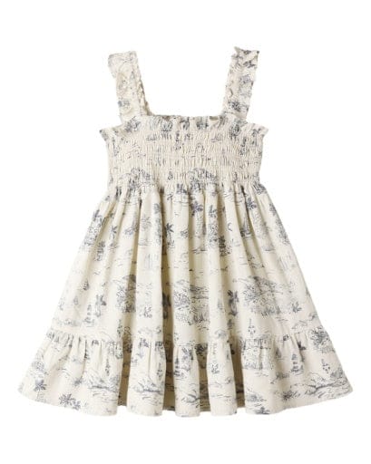 RYLEE + CRU LLC Rylee + Cru Llc Girls Girls-dresses Sutton Dress Ocean Toile