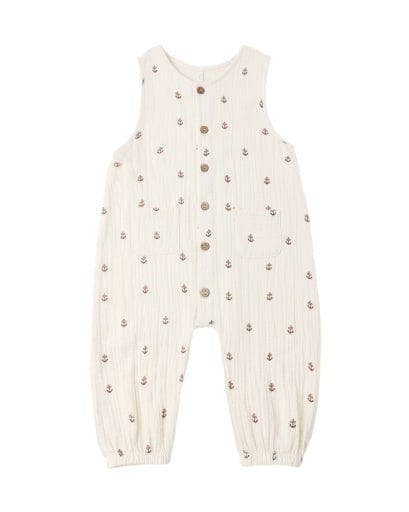 RYLEE + CRU LLC Rylee + Cru Llc Girls Girls-rompers Woven Jumpsuit Anchors