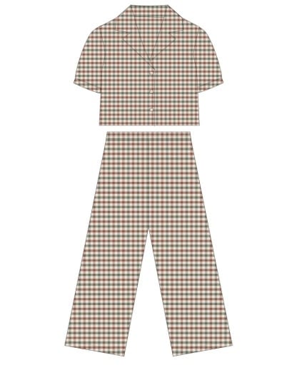 RYLEE + CRU LLC Rylee + Cru Llc Girls Girls-sleepwear Teen Woven Pajama Set Holiday Gingham
