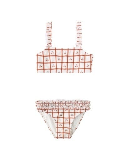 RYLEE + CRU LLC Rouched Bikini Cherry Check