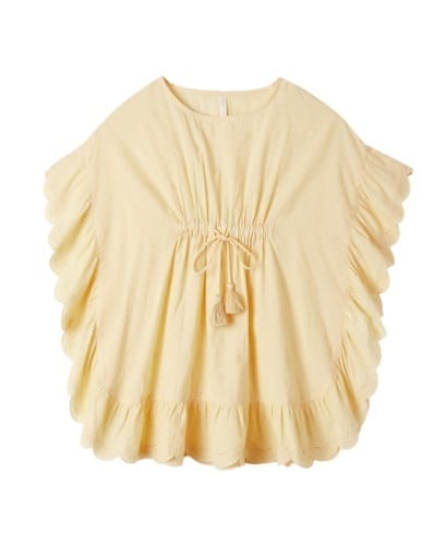 RYLEE + CRU LLC Rylee + Cru Llc Girls Girls-swim Kaftan Cover Up Lemon