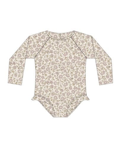 RYLEE + CRU LLC Rylee + Cru Llc Girls Girls-swim Olivia Rashguard One-piece Dahlia