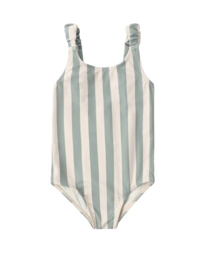 RYLEE + CRU LLC Rylee + Cru Llc Girls Girls-swim Scrunch One-piece Green Stripe