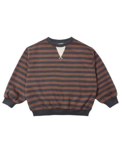 RYLEE + CRU LLC Rylee + Cru Llc Girls Girls-tops Oversized Crew Mulberry Stripe