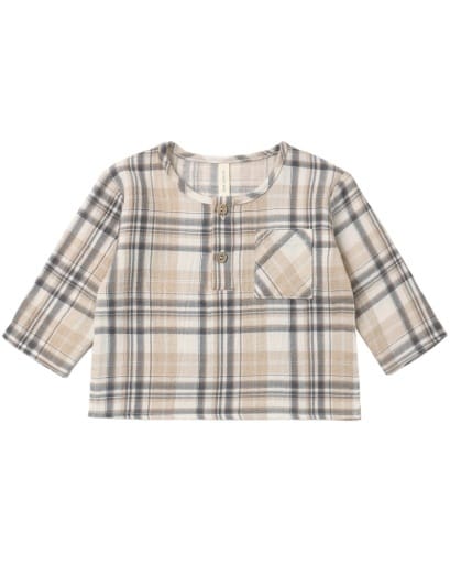 RYLEE + CRU LLC Rylee + Cru Llc Boys Infant Boys-bubbles/rompers/sets Rory Shirt Fall Plaid