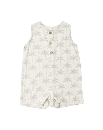 RYLEE + CRU LLC Rylee + Cru Llc Boys Infant Boys-bubbles Mavrick Romper Palm Trees