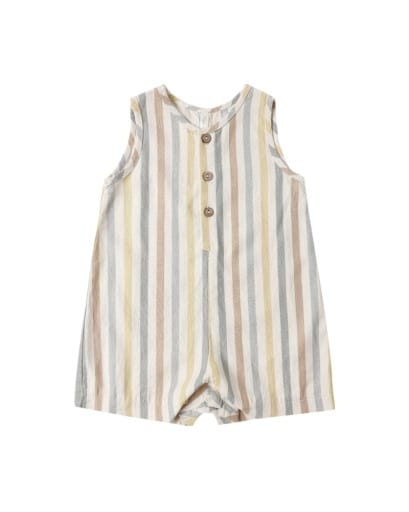 RYLEE + CRU LLC Rylee + Cru Llc Boys Infant Boys-bubbles Mavrick Romper Valencia Stripe