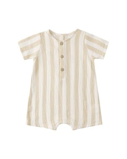RYLEE + CRU LLC Rylee + Cru Llc Boys Infant Boys-bubbles Short Sleeve Woven Romper Summer Stripe
