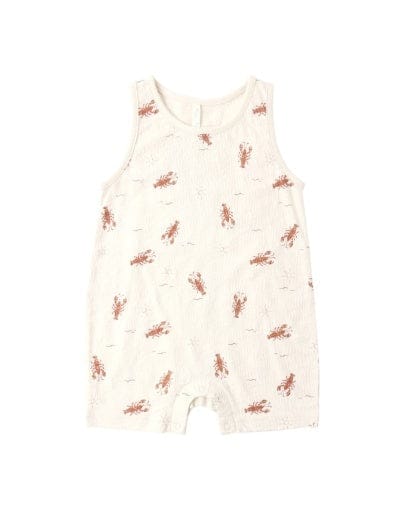 RYLEE + CRU LLC Rylee + Cru Llc Boys Infant Boys-bubbles Sleeveless One-piece Lobster