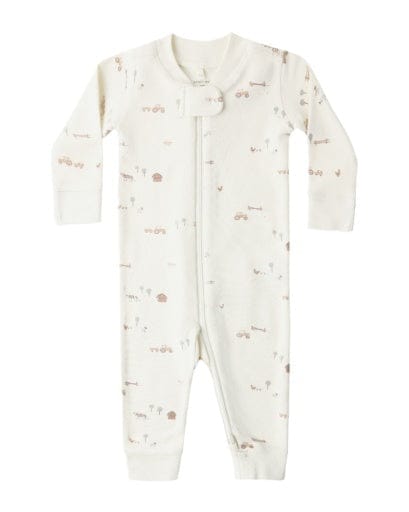 RYLEE + CRU LLC Rylee + Cru Llc Boys Infant Boys-footies/converters Zip Longsleeve Sleeper Farm