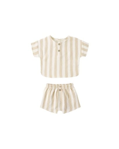RYLEE + CRU LLC Rylee + Cru Llc Boys Infant Boys-sets Woven Boxy Top + Short Set Summer Stripe