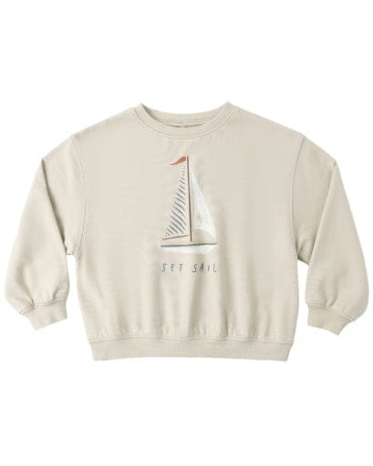 RYLEE + CRU LLC Rylee + Cru Llc Boys Infant Boys-tops Oversized Sweatshirt Set Sail