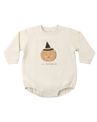 RYLEE + CRU LLC Bubble Romper Lil Pumpkin