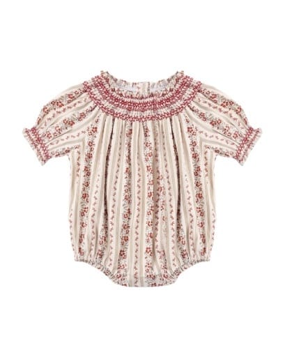 RYLEE + CRU LLC Rylee + Cru Llc Girls Infant Girls-bubbles/dress/rompers/sets Ada Romper Floral Stripe