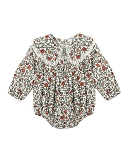 RYLEE + CRU LLC Rylee + Cru Llc Girls Infant Girls-bubbles/dress/rompers/sets Fern Romper Holiday Floral