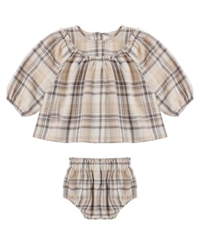 RYLEE + CRU LLC Rylee + Cru Llc Girls Infant Girls-bubbles/dress/rompers/sets Mia Top + Bloomer Set Fall Plaid