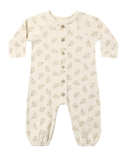 RYLEE + CRU LLC Rylee + Cru Llc Girls Infant Girls-bubbles/dress/rompers/sets Waffle Long Sleeve Jumpsuit Meadow