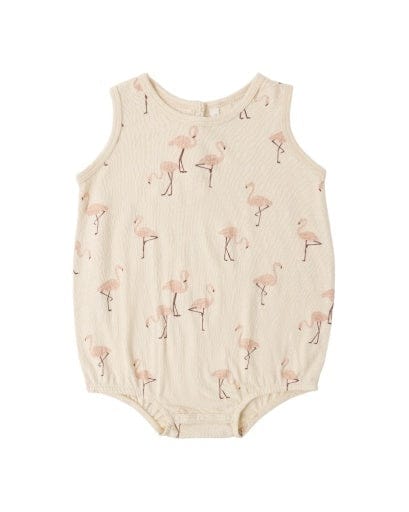 RYLEE + CRU LLC Rylee + Cru Llc Girls Infant Girls-bubbles Bubble Onesie Flamingo