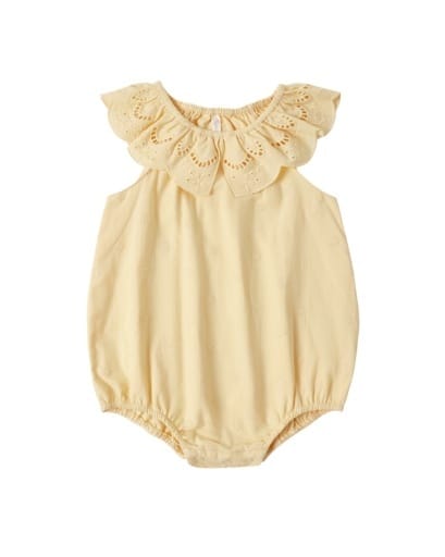 RYLEE + CRU LLC Rylee + Cru Llc Girls Infant Girls-bubbles Myla Romper Lemon