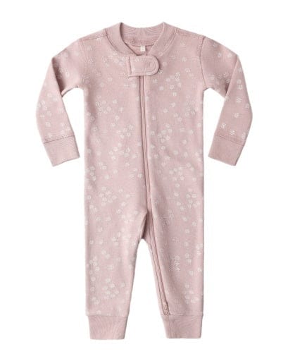 RYLEE + CRU LLC Rylee + Cru Llc Girls Infant Girls-footies/converters Zip Longsleeve Sleeper Mauve Daisy