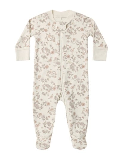RYLEE + CRU LLC Sleeper Footie Floral Vine