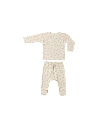 RYLEE + CRU LLC 0-3M Footed Pant Set Flower Field