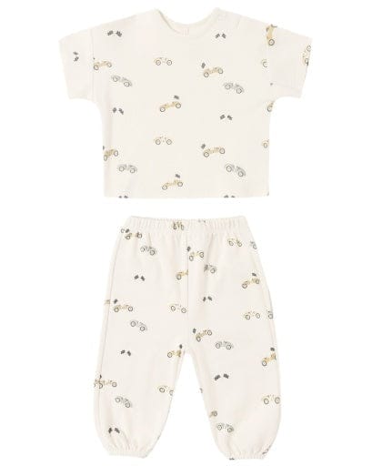 RYLEE + CRU LLC Rylee + Cru Llc Girls Infant Girls-sets Jersey Tee + Pant Set Race Car