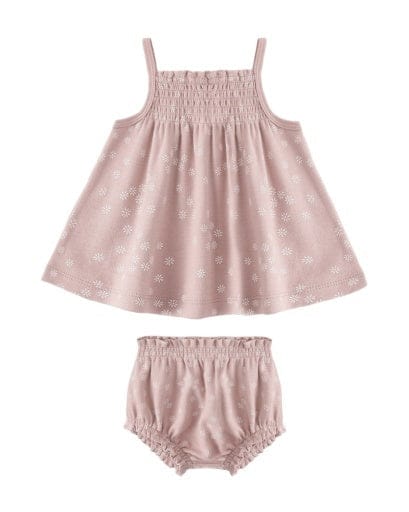 RYLEE + CRU LLC Tank + Bloomer Set Mauve Daisy