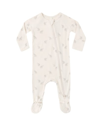 RYLEE + CRU LLC Rylee + Cru Llc Bamboo Zip Footie Elephants