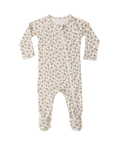 RYLEE + CRU LLC Rylee + Cru Llc Bamboo Zip Footie Wildflower