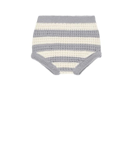 Rylee & Cru Rylee & Cru KNIT BLOOMER DUSTY BLUE STRIPE