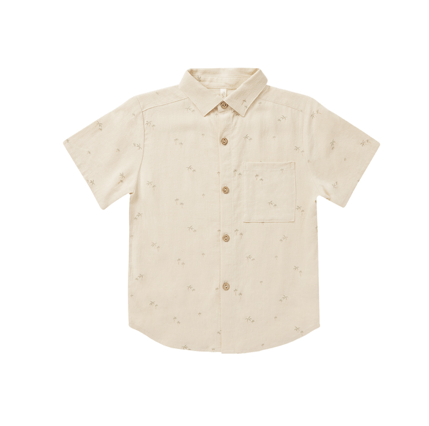 Rylee & Cru COLLARED SHORT SLEEVE SHIRT  PALM