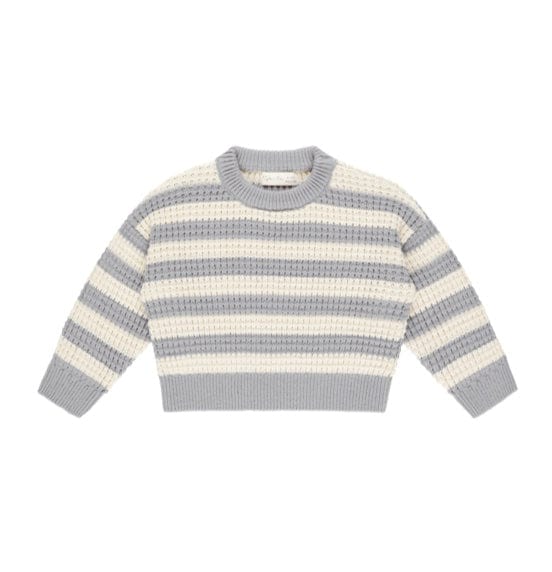 Rylee & Cru ASPEN SWEATER DUSTY BLUE STRIPE