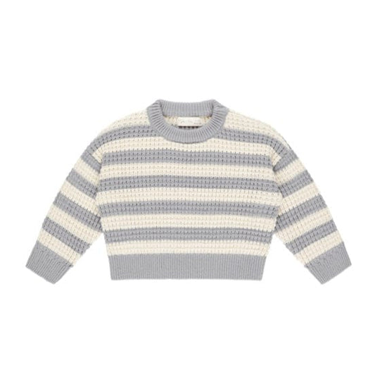 Rylee & Cru ASPEN SWEATER DUSTY BLUE STRIPE