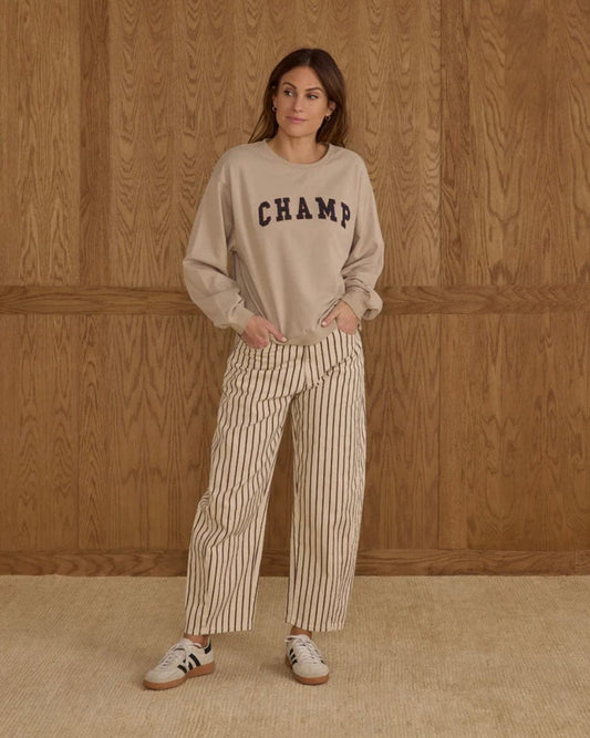 Rylee & Cru Oversized Champ Sweatshirt stone