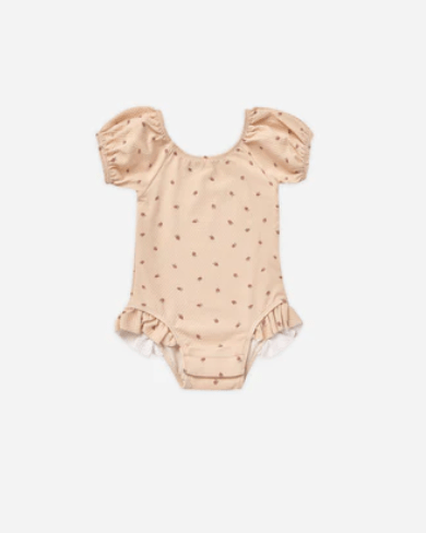 Rylee & Cru Catalina one piece swimsuit strawberries