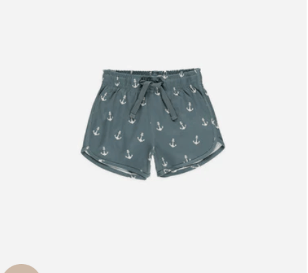 Rylee & Cru SWIM TRUNK ANCHORS Ocean