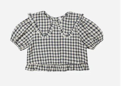 Rylee & Cru Rylee & Cru Prairie Blouse  Navy Check