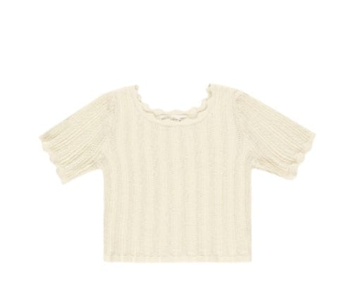 Rylee & Cru Rylee & Cru SCALLOP TEE NATURAL