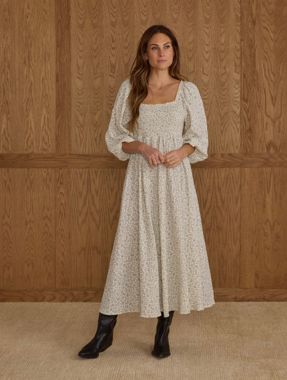 Rylee & Cru DELLA DRESS  BLUE VINES