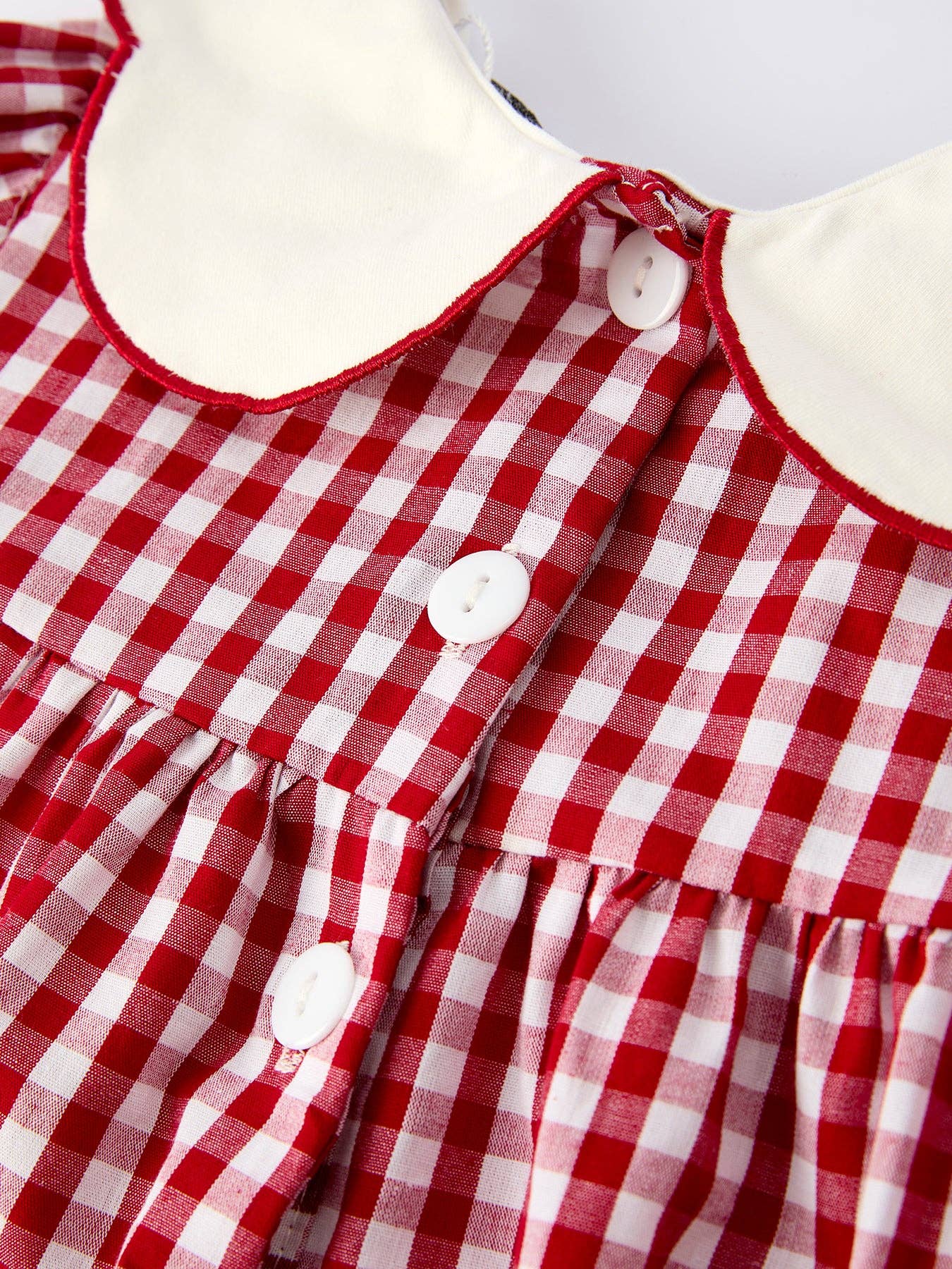 Rylee Faith Designs Christmas Embroidered Christmas Tree Plaid Girls Dress