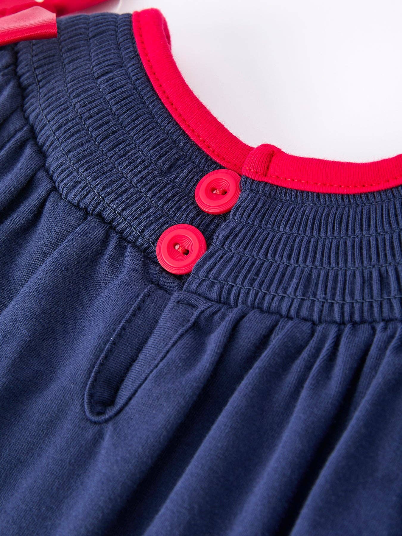 Rylee Faith Designs Christmas Holiday Celebration Baby Girls Romper: Navy with Santa Sleigh