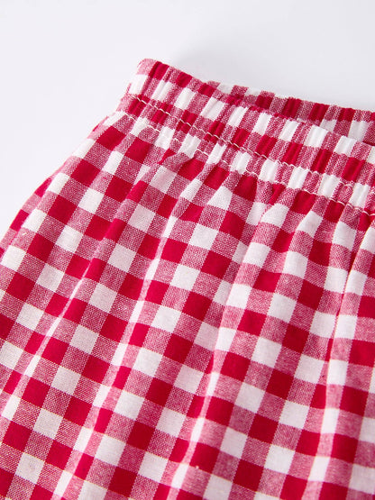 Rylee Faith Designs Christmas Holiday Celebration Boys Set: Navy with Santa Sleigh