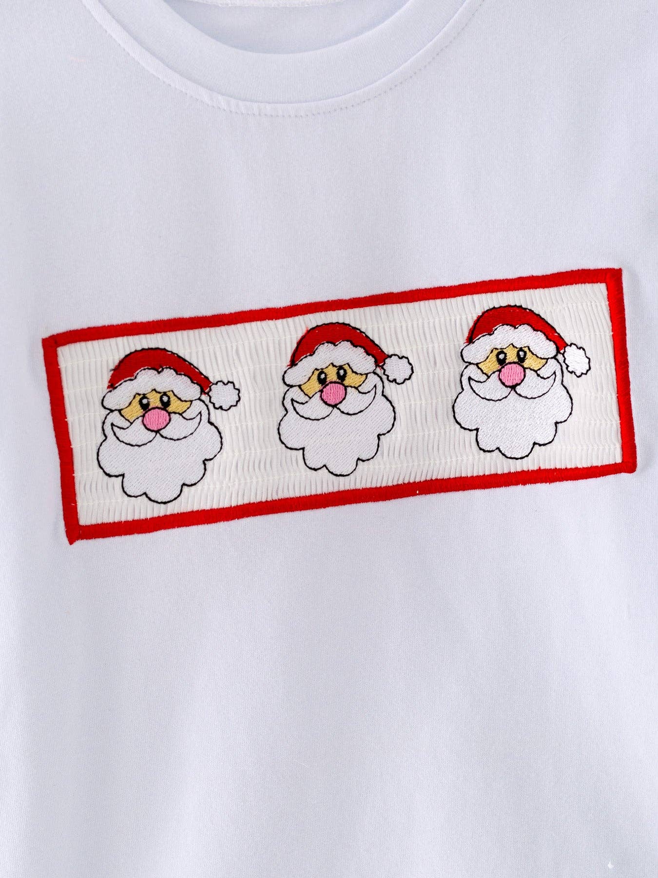 Rylee Faith Designs Christmas Santa Claus Smocking Green Plaid Embroidery Set